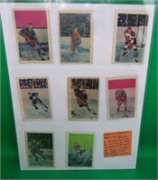 8x 1952-53 Parkhurst Hockey Cards Gamble - Fogolin