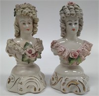 Lot of 2 Vintage Cordey Porcelain Busts