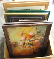 Box Lot Framed Pictures