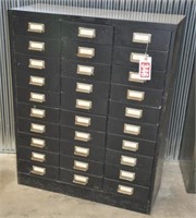 30-drawer metal parts/storage cabinet