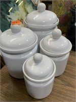 White Counter Storage Containers with Seal Lids