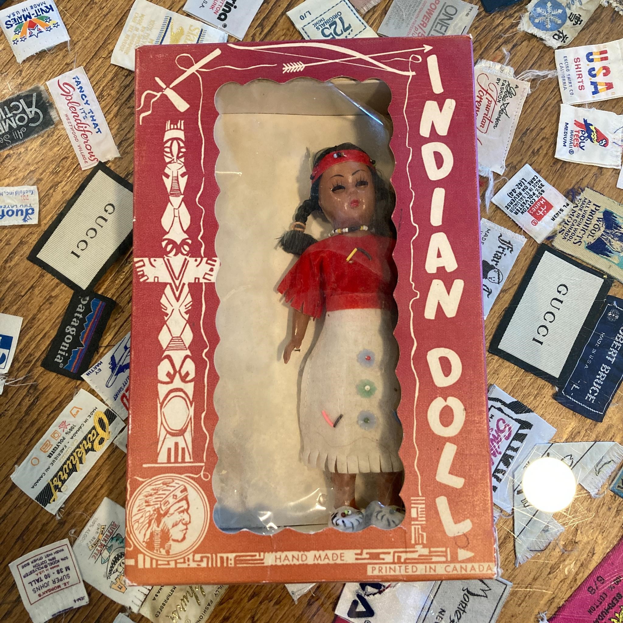 1960s Indian Doll Handmade Hong Kong