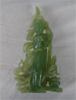 Chinese Glass Jade Statue Figurine Lady Nice