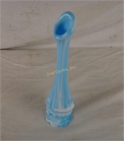Fenton Blue Milk Glass Bud Flower Vase