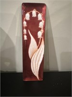 Vintage enamel metal Easter tulip tray