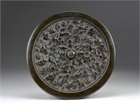CHINESE QING DYNASTY BRONZE HAND MIRROR