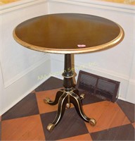 Gold painted tilt top table, late 19th/early 20th