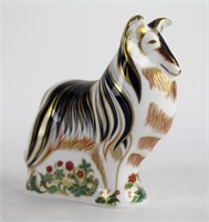 ROYAL CROWN DERBY PAPERWEIGHT "ROUGH COLLIE"