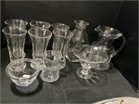 Simon Pierce Glass Bowl, 10pc Blown Glassware.