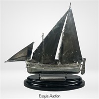 Sterling Silver Sailing Boat Model