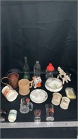 Various glassware pieces. Some vintage, shot