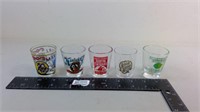 Lot of 5 Shot Glasses