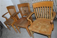 3- Wood Chairs