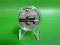 2011 Canadian $20.00 Fine .9999 Silver Canoeing