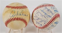 (2) DETROIT TIGERS TEAM SIGNED BALL
