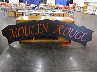 Large Wooden Moulin Rouge Sign