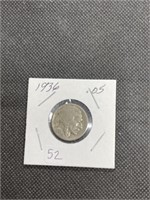 Early 1936-P BUFFALO Nickel