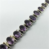 $800 Silver Amethyst Bracelet