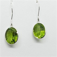 $1600 14K  Peridot(12ct) Earrings