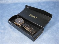 Stauer Mens Wristwatch W/ Case Untested