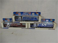 3 NFL TRACTOR TRAILERS 1:80 SCALE