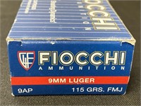 Fiocchi 9mm Luger ammo.