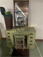 Green Desk with Chair