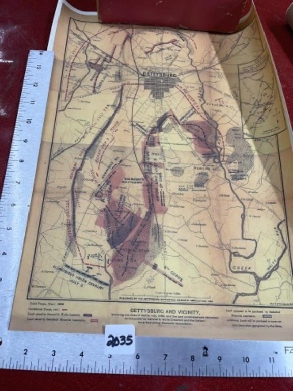 Gettysburg and vicinity print Civil war