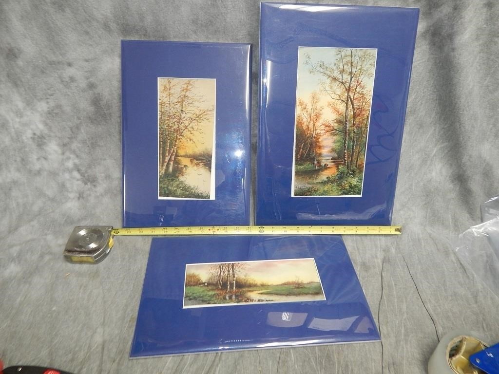 3 Watercolors Unsigned