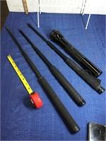 Steel expandable batons.  Mag-Lite