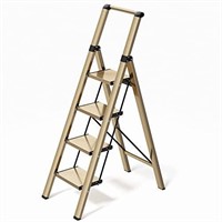 Culaccino 4 Step Ladder,Folding Step Stool with C