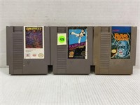 LOT OF 3 NES GAMES - KUNG FU, GAUNTLET II,