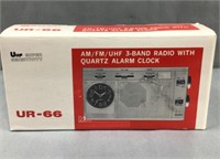 Sampo UR-66 am/fm quartz alarm clock silver