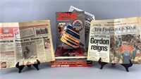 Racing Books, Signed Photo & Newspapers