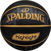 Spalding Highlight Black/Gold Rubber Outdoor