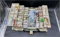 Fishing Tackle Box w/ Assortment of Gear