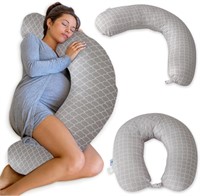 Pharmedoc Crescent Pregnancy Pillow - Pink