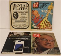2pc Signed Bob Hope TV Guides; 1968 & 1974