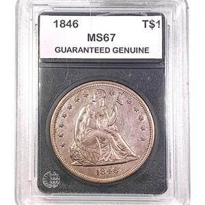 1846 Silver Trade Dollar GG MS67