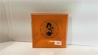 Vintage 3 3/4 inch orange Playboy ashtray