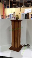 Cool vintage wooden table lamp w/no shade or