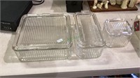 Nice lot of glass refrigerator dishes     1926