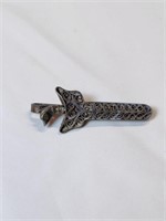 Vintage Sterling Silver Tie Clip Sword