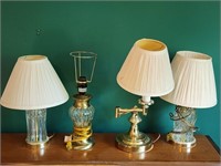 lot of 4 Lamps Including A arm Lamp