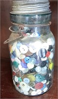 Canning Jar of Buttons