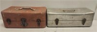 Pair of Vintage metal tackle boxes