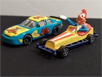 2pc Woody Woodpecker Cars Corgi Revell. The Corgi