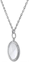 *Tanjay White Pendant Necklace