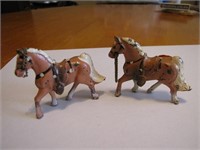 2 Metal Horse Fgiruines Japan 2&1/8"