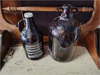 Misc glass bottles.